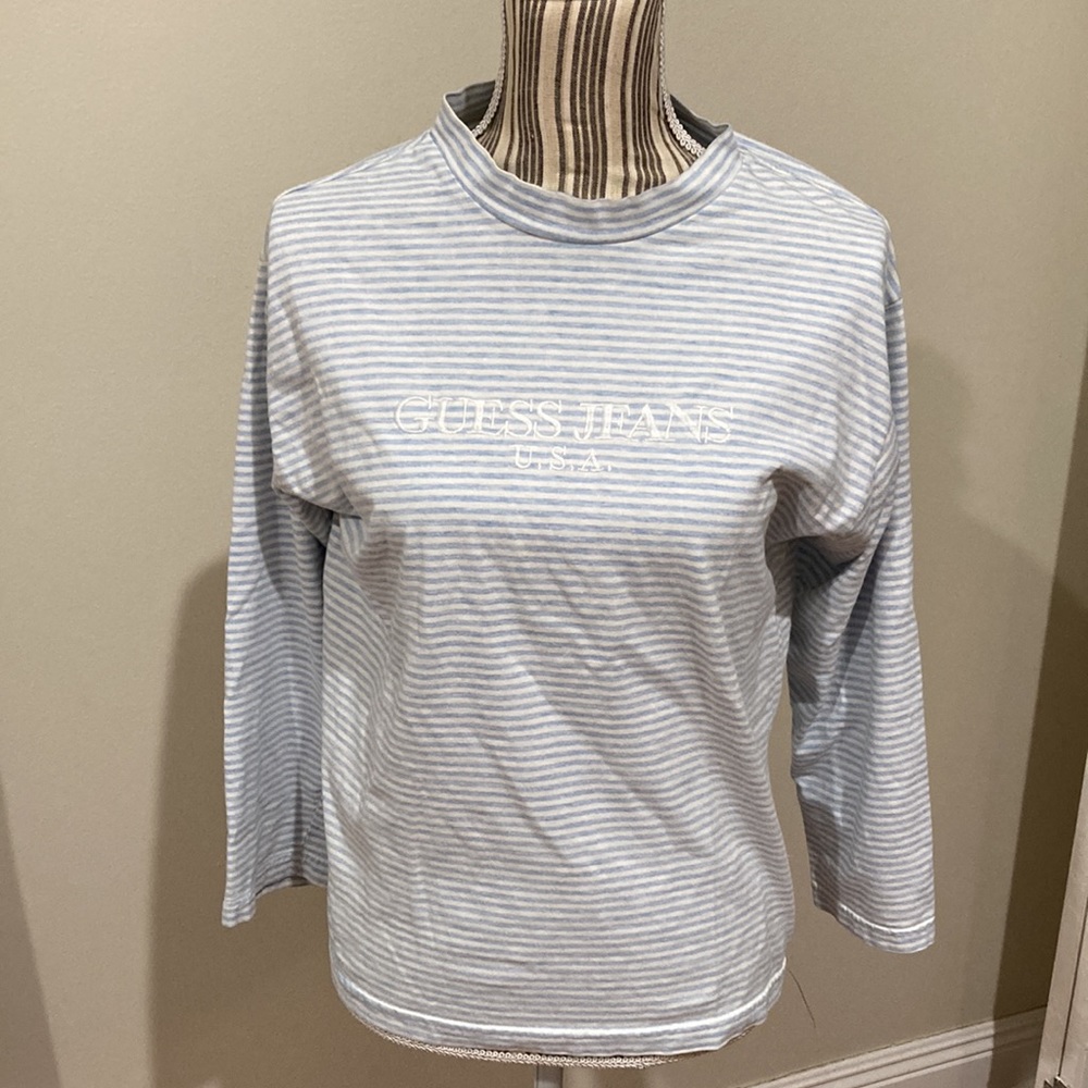 Vintage 90s Guess striped tee L